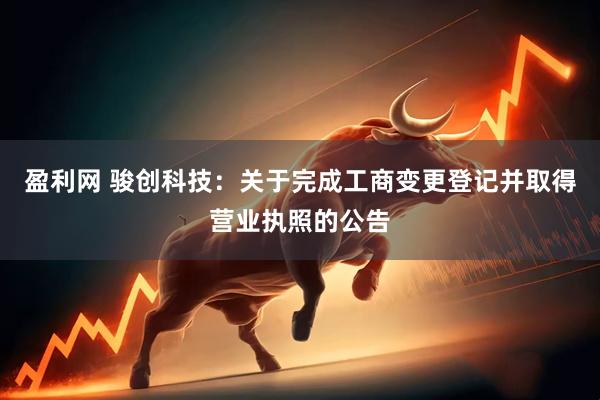 盈利网 骏创科技：关于完成工商变更登记并取得营业执照的公告